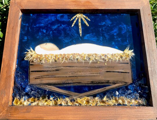 Acrylic Painting and Glass Art - O Holy Night